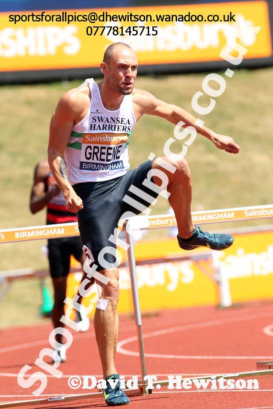 Mens 400 metres hurdles, Sainsbury's British Champs, Alexander Stadium, Birmingham. Photo: David T. Hewitson/Sprts for All Pics